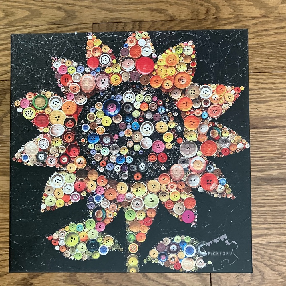 Colorful Buttons Sunburst Jigsaw Puzzle